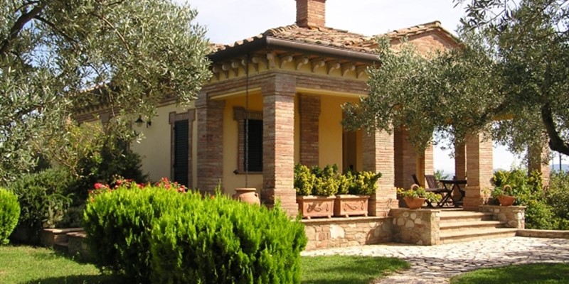 Traditional Umbria stone house on hilltop position with great views of the valley below