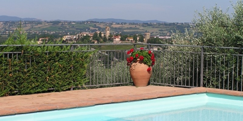 Traditional Umbria stone house on hilltop position with great views of the valley below