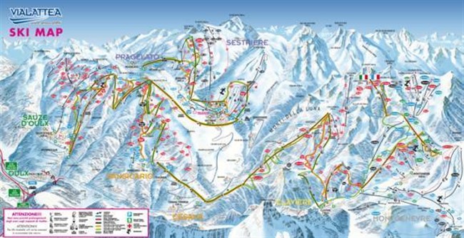 Via Lattea Ski Map