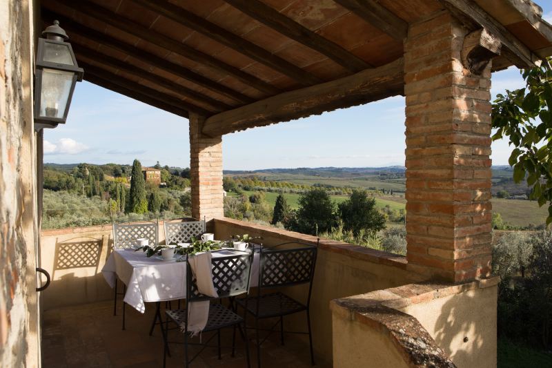 4 bedroomed villa with private pool and views of the Chianti region in Tuscany