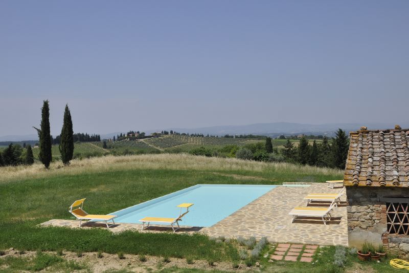 4 bedroomed villa with private pool and views of the Chianti region in Tuscany