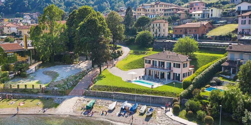 7 bedroomed lake front villa with private pool in northern Lake Como