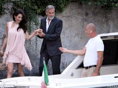 Amal George Clooney Lake Como Italy