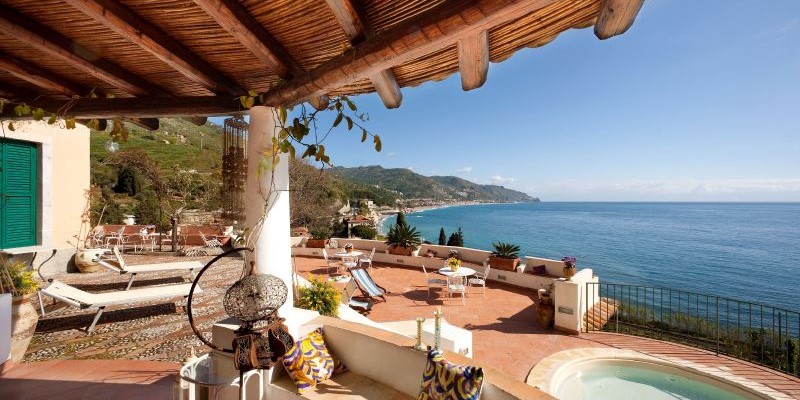 Wonderful sea front villa in Taormina - jacuzzi