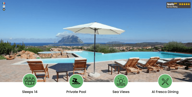 Vista Della Roccia Villa To Rent In Sardinia Italy 