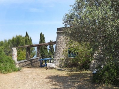 Traditional rustic Trulli in south Puglia with sea view
